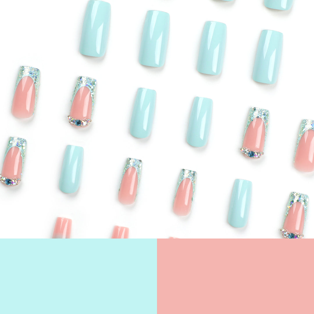Sparkling nail art with creative rhinestone decorations Kalsten