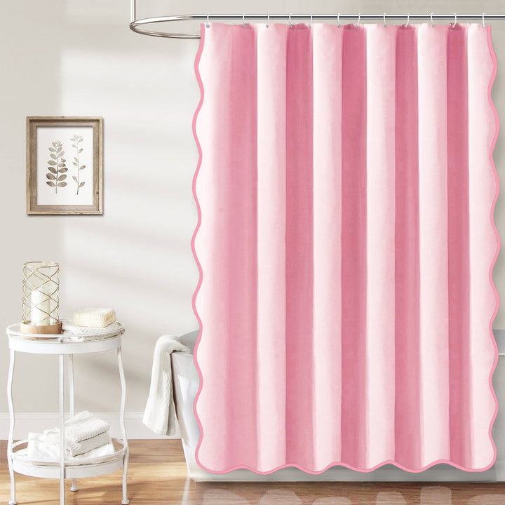 Elegant Scalloped Shower Curtain Kalsten