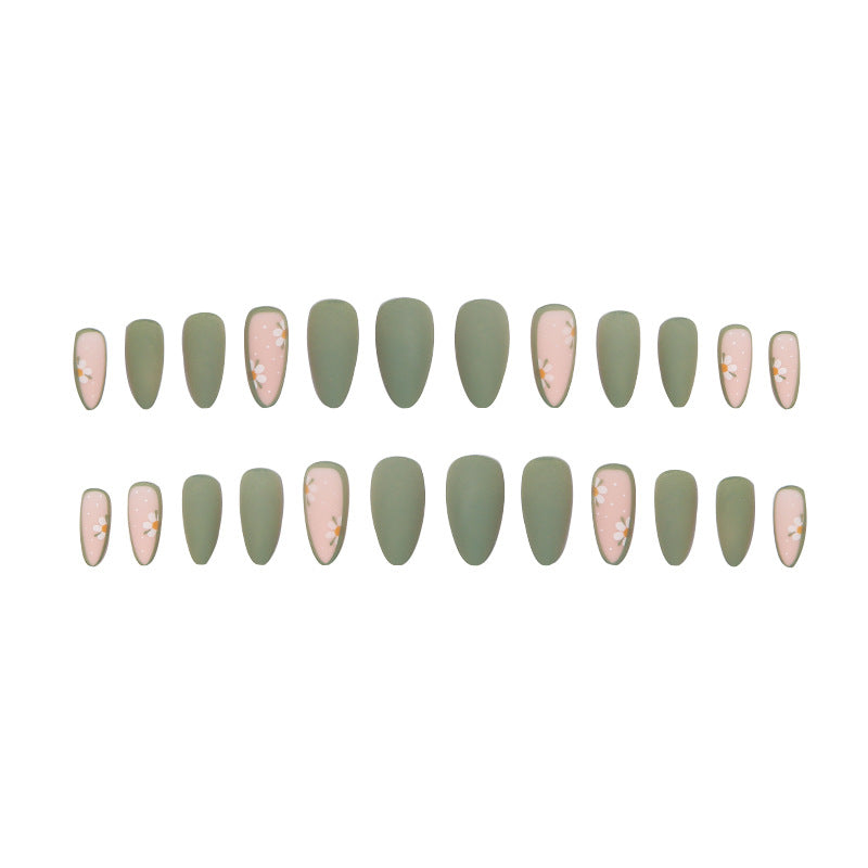 Artistic Nail Tips with Flower Design Kalsten