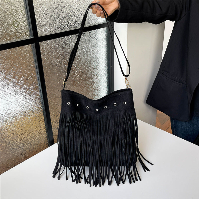 Fringe Suede Crossbody Bag Kalsten