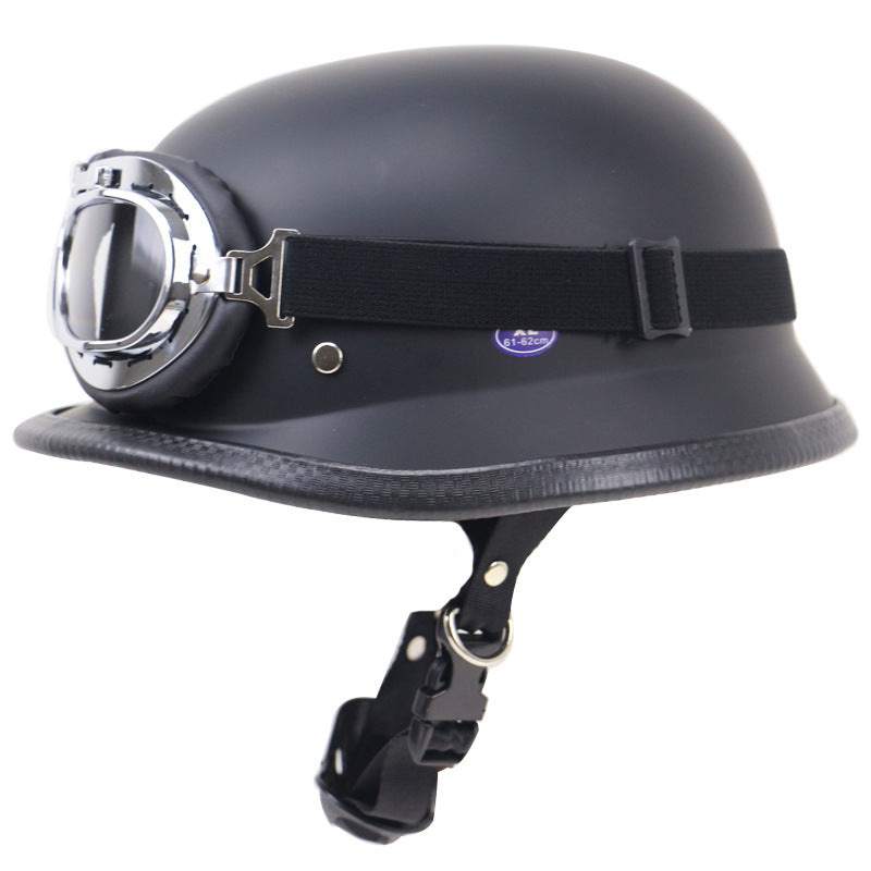 Vintage Motorcycle Helmet with Protective Goggles Kalsten