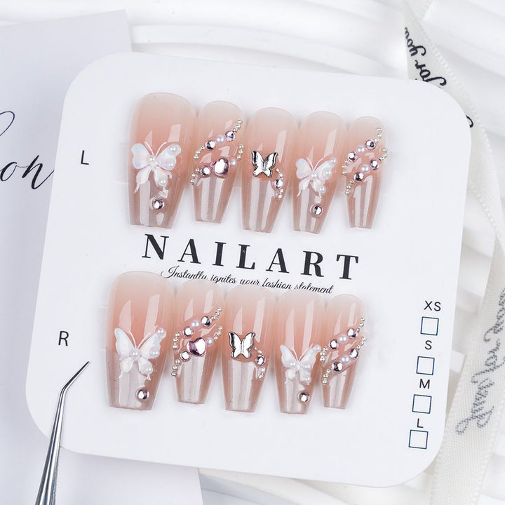 Decorative 3D Butterfly Press-On Nails Kalsten