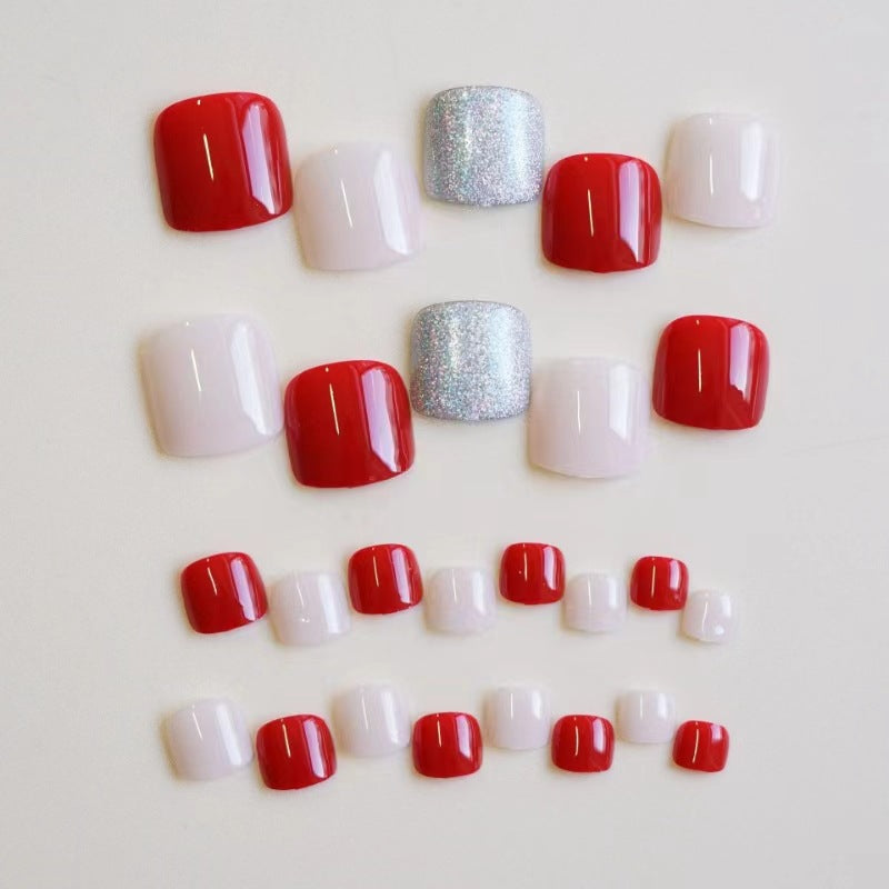 Elegant Press-On Toenail Art Set Kalsten