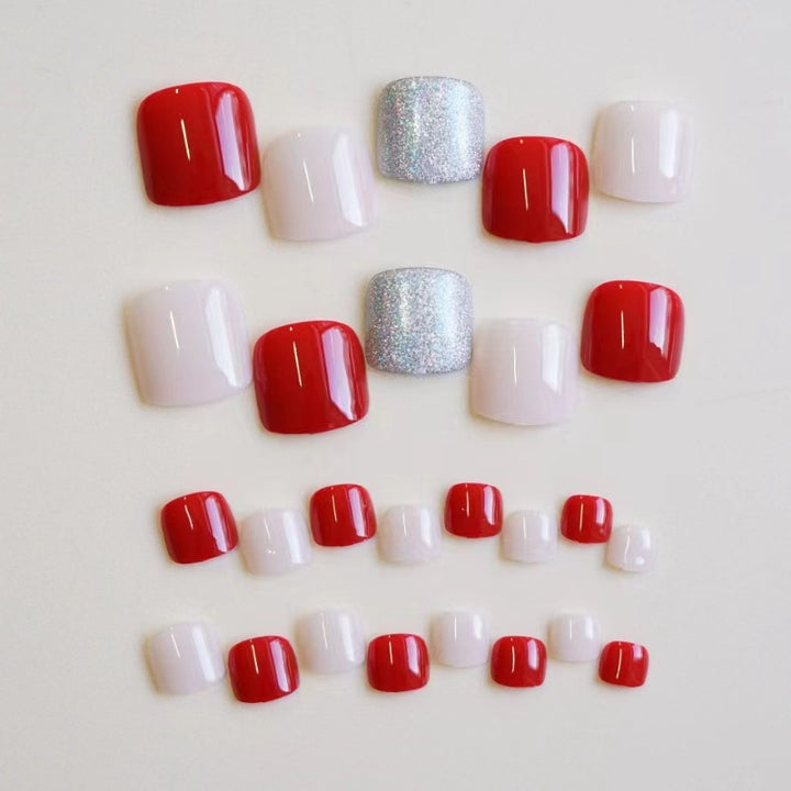 Elegant Press-On Toenail Art Set Kalsten