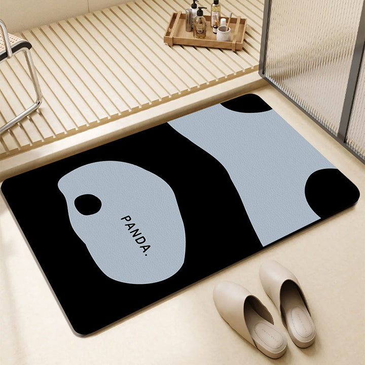 Playful Panda-Themed Bath Mat
