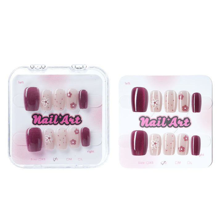 Decorative Floral Press-On Nail Set Kalsten 1788157440