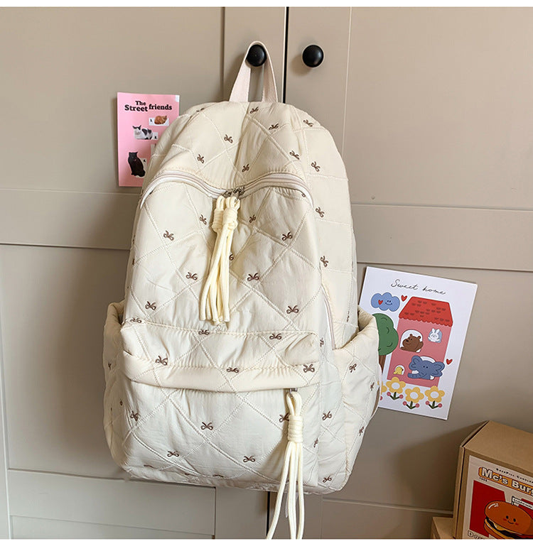 Quilted Embellished Backpack Kalsten