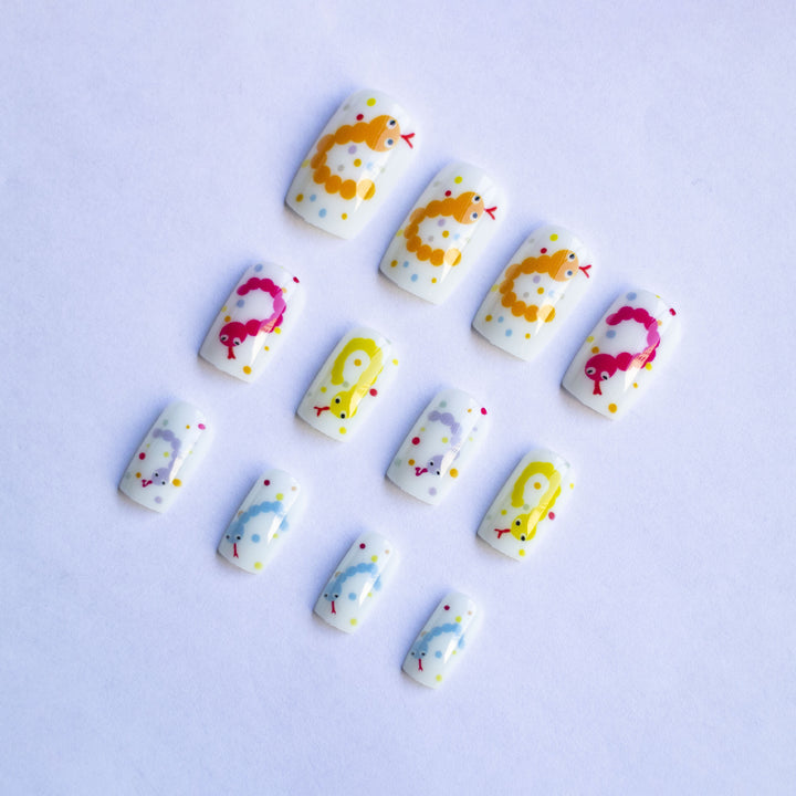 Whimsical Caterpillar-Themed Nail Art Kit