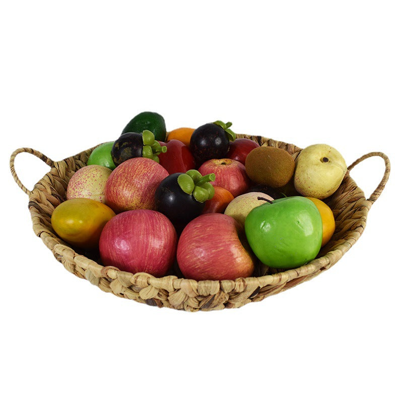 Handwoven Natural Serving Tray Set Kalsten