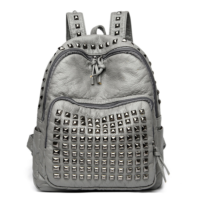 Stylish Studded Leather Backpack