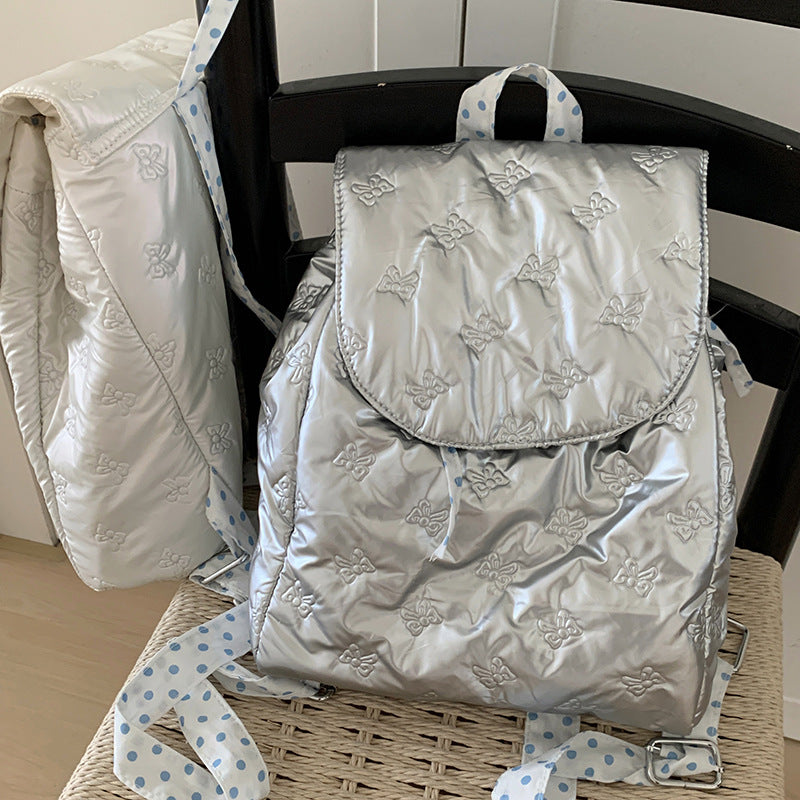 Backpack with velvet-soft upper material and elegant flap closure Kalsten