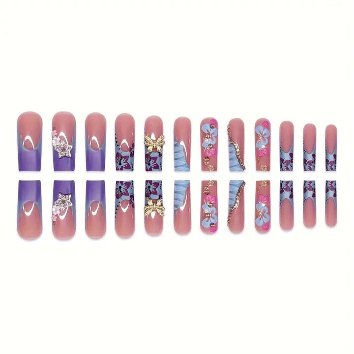 Floral 3D Nail Art Enhancements Kalsten