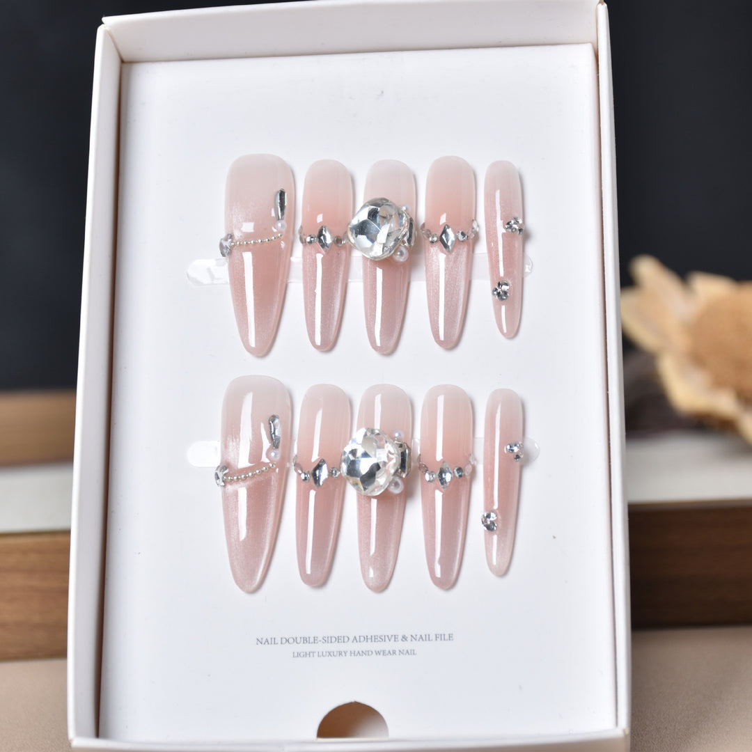 Luxury Glittery Stiletto Nail Extensions Kalsten
