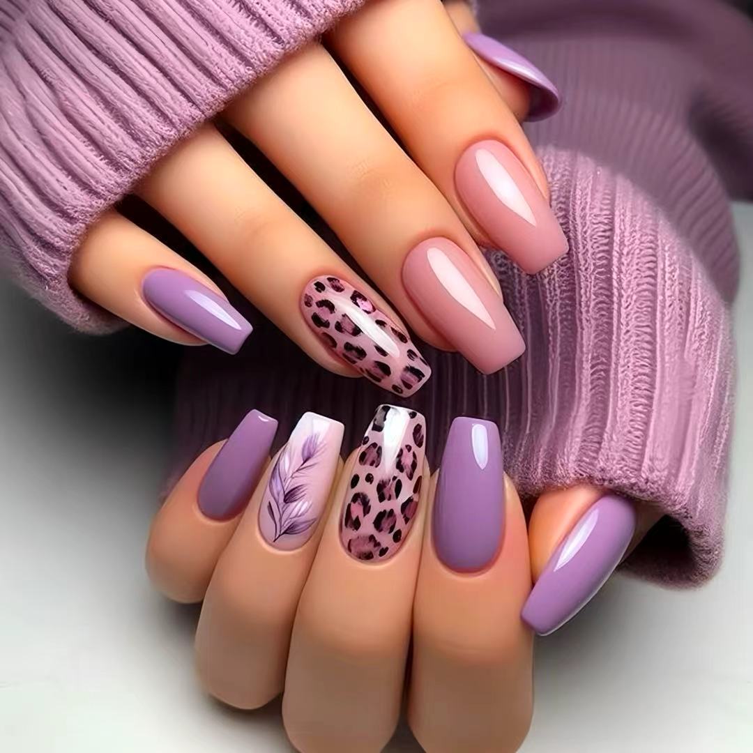 Stylish Patterned Press-On Nail Set Kalsten