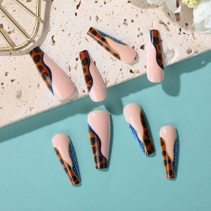 Creative leopard pattern press-on nails Kalsten