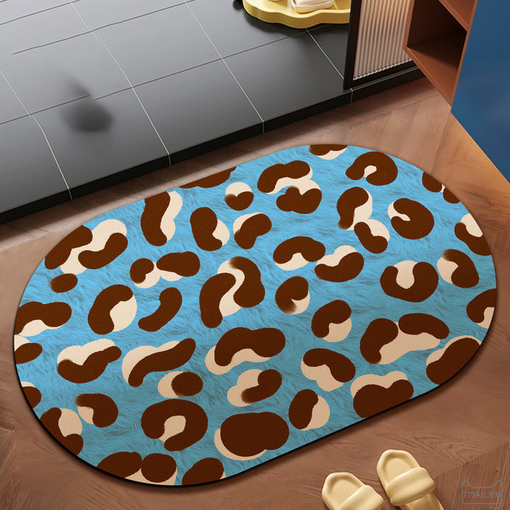 Decorative Leopard Print Bath Mat