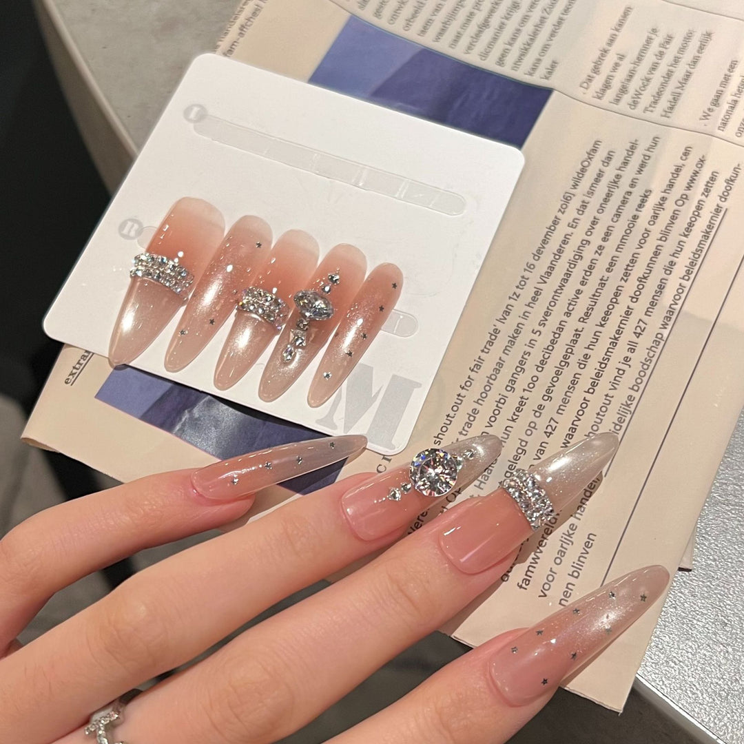 Artistic Stiletto Press-On Nail Set with Charming Patterns Kalsten