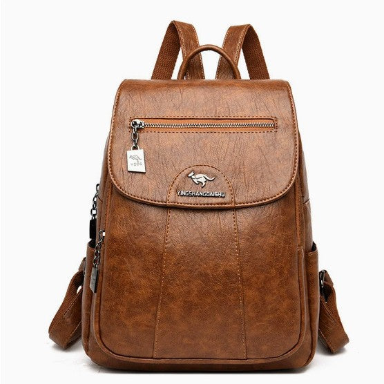 Stylish Multi-Pocket Leather Backpack Kalsten
