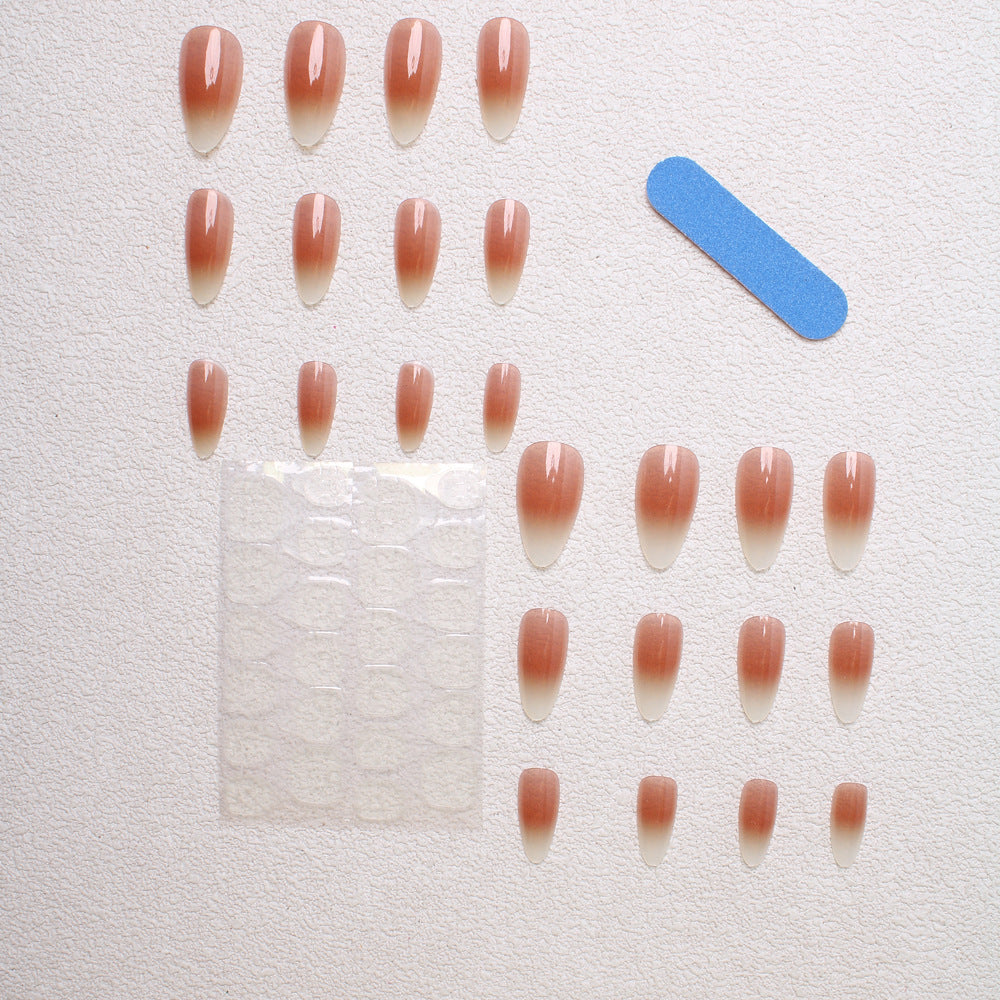 Elegant Ombre Almond Press-On Nails Kalsten