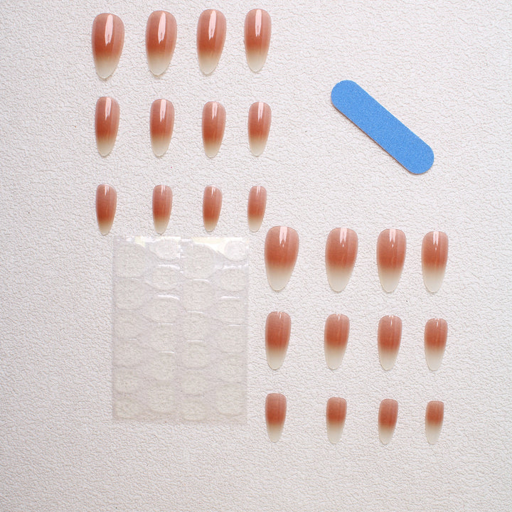 Elegant Ombre Almond Press-On Nails Kalsten
