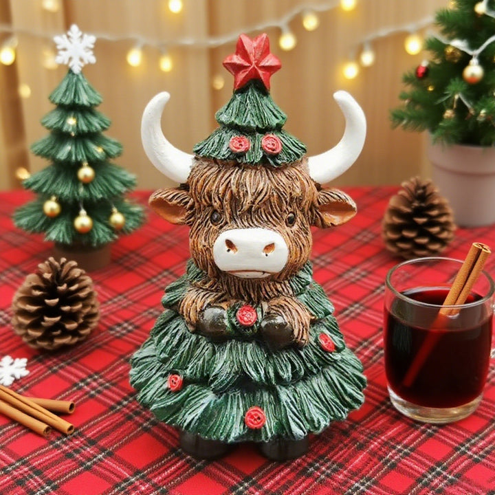 Christmas decoration figure in Highlands cattle design Kalsten