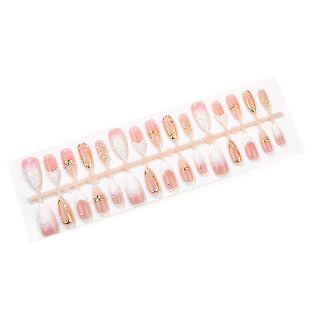 Luxurious Decorative Press-On Nail Art Set