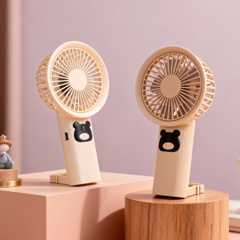 Women Portable Hand Fan with Cute Bear Design Kalsten 1781628530