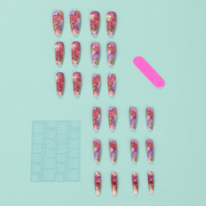 Elegant artificial nails with glitter accents Kalsten