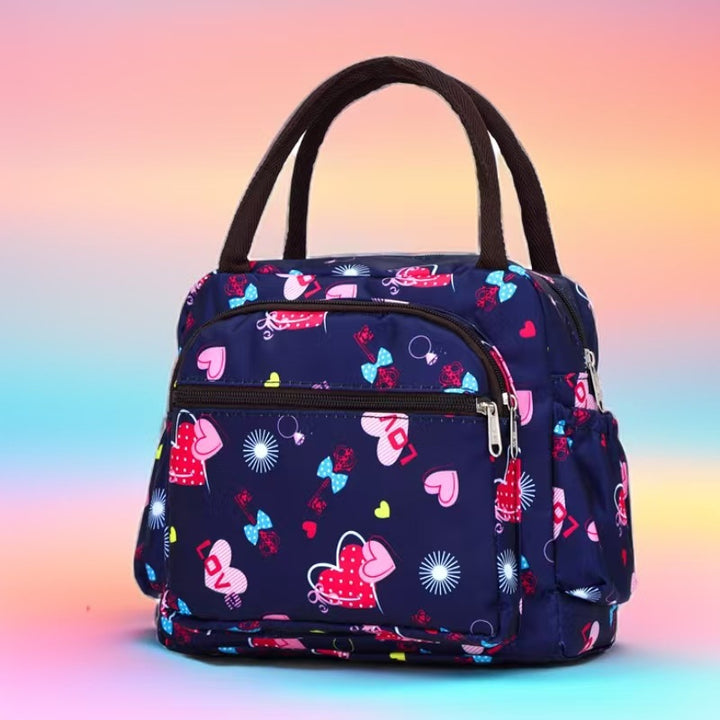 Cat Print Multi-Pocket Tote Bag Kalsten