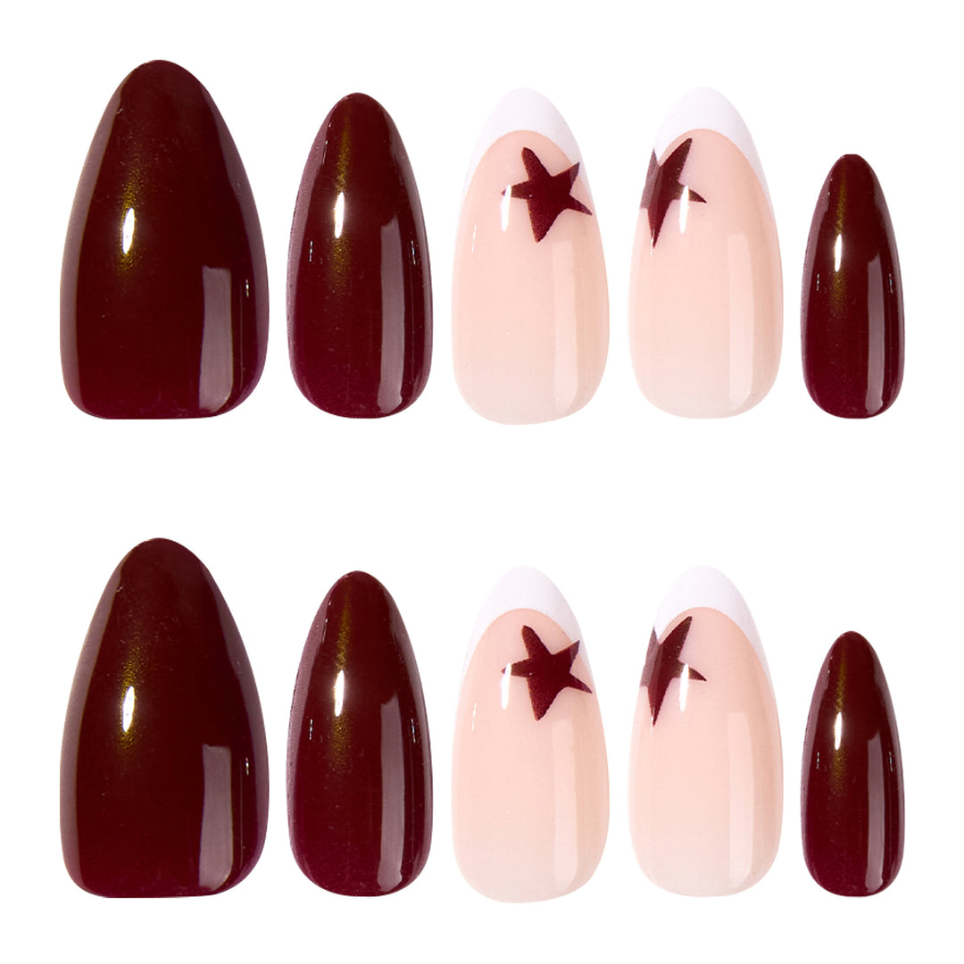 Artful Nail Extensions with Star Design Kalsten