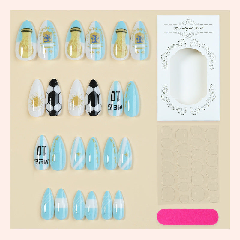 Creative nail art set with football theme Kalsten