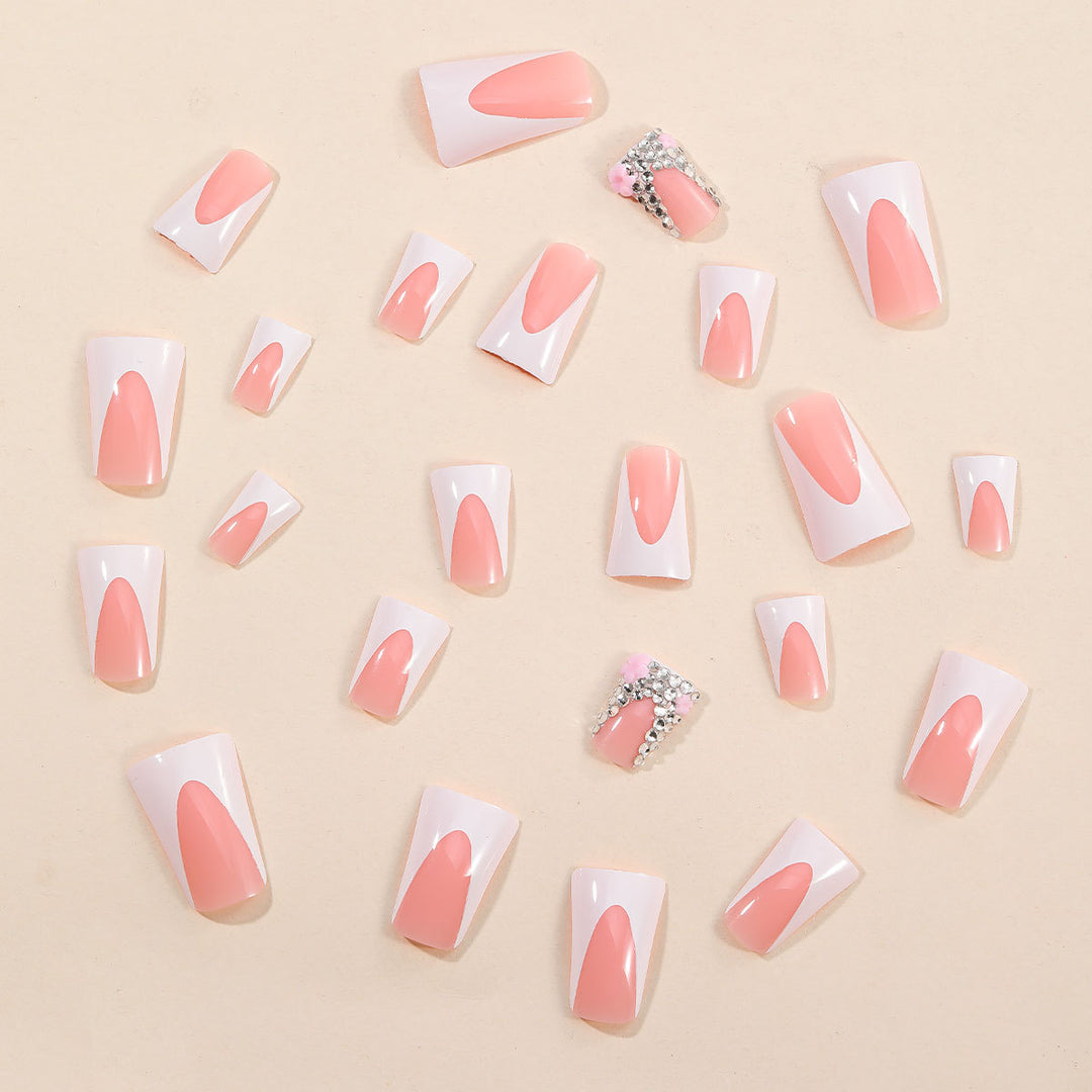 Decorative 3D French Tip Nail Art Extensions Kalsten
