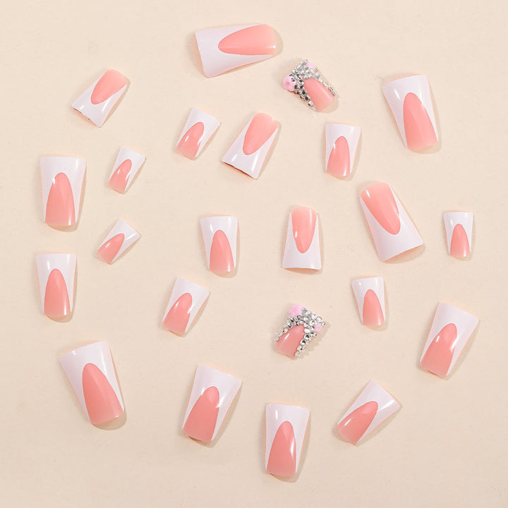 Decorative 3D French Tip Nail Art Extensions Kalsten