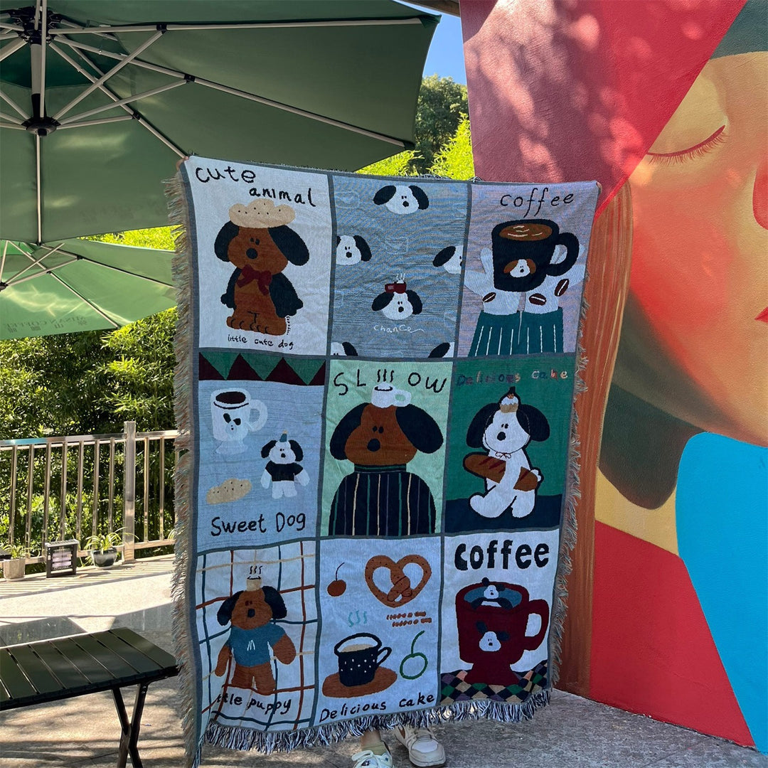 Fun Cat-Themed Decorative Throw Blanket