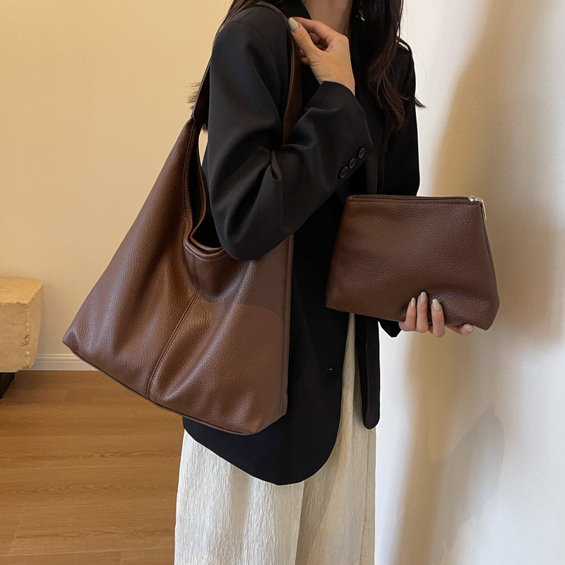 Textured Leather Hobo Bag Kalsten