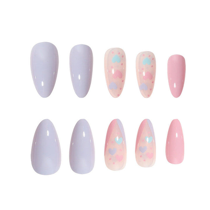 Heart-Detail Stiletto Press-On Nails Kalsten