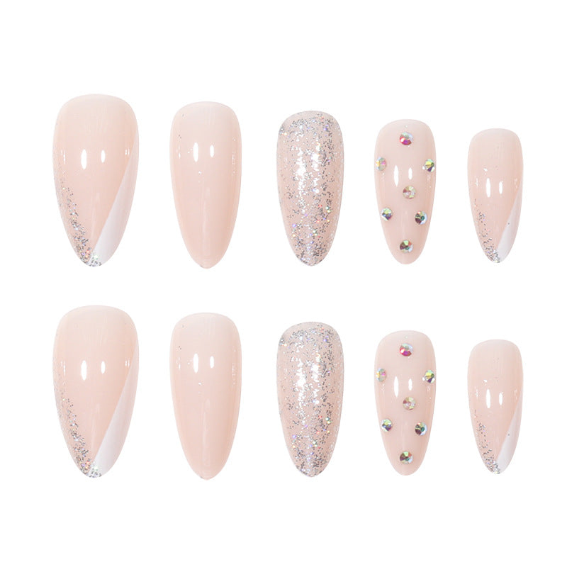 Glamorous Glittered Stiletto Nail Art Kalsten