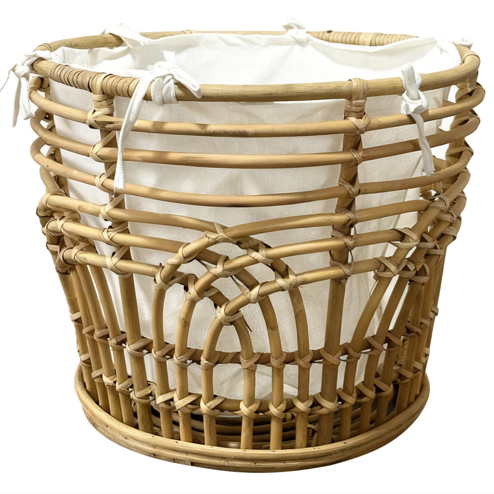Handcrafted storage basket with fabric insert Kalsten