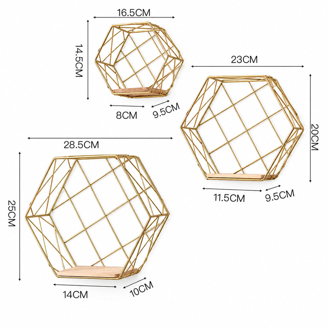 Geometric Wire Shelf Organizer