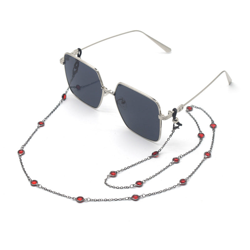 Stylish Square Sunglasses with Decorative Chain Kalsten