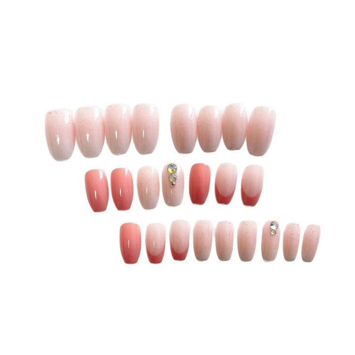 Elegant artificial nails with glitter accents and gradient Kalsten