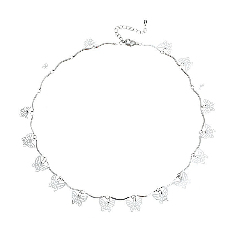 Butterfly Design Choker Necklace Kalsten