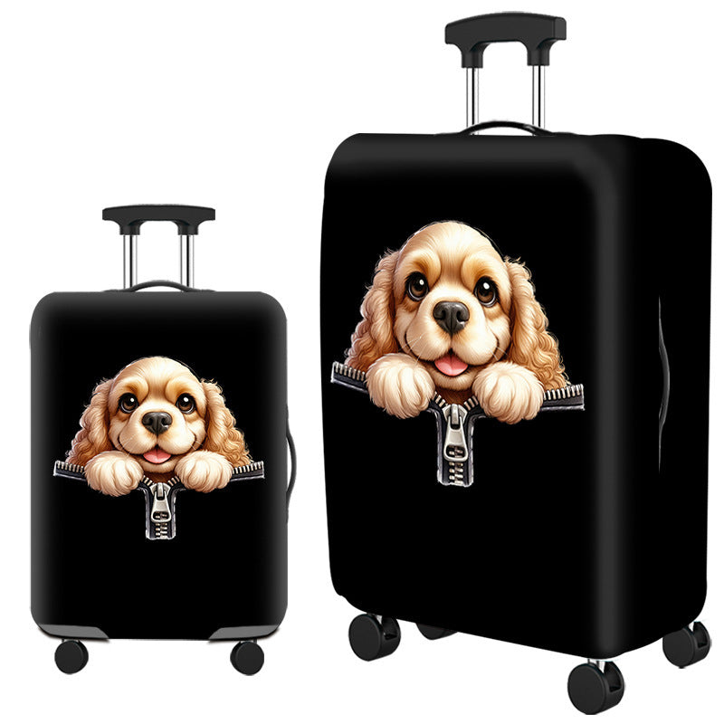 Ladies hard-shell suitcase with playful dog motif Kalsten