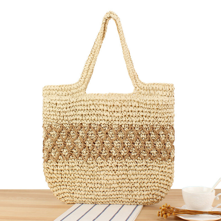 Large Handmade Straw Shopping Bag Kalsten