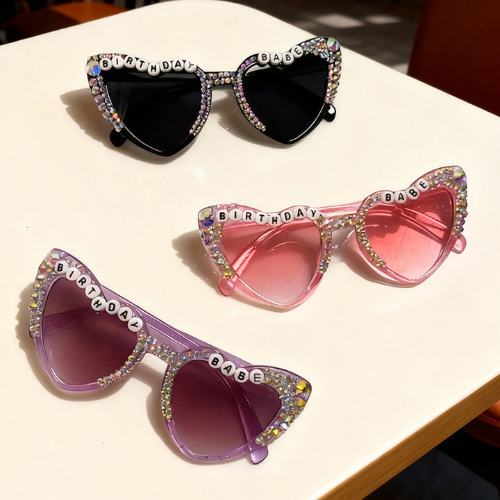 Birthday-Themed Heart-Shaped Sunglasses Kalsten