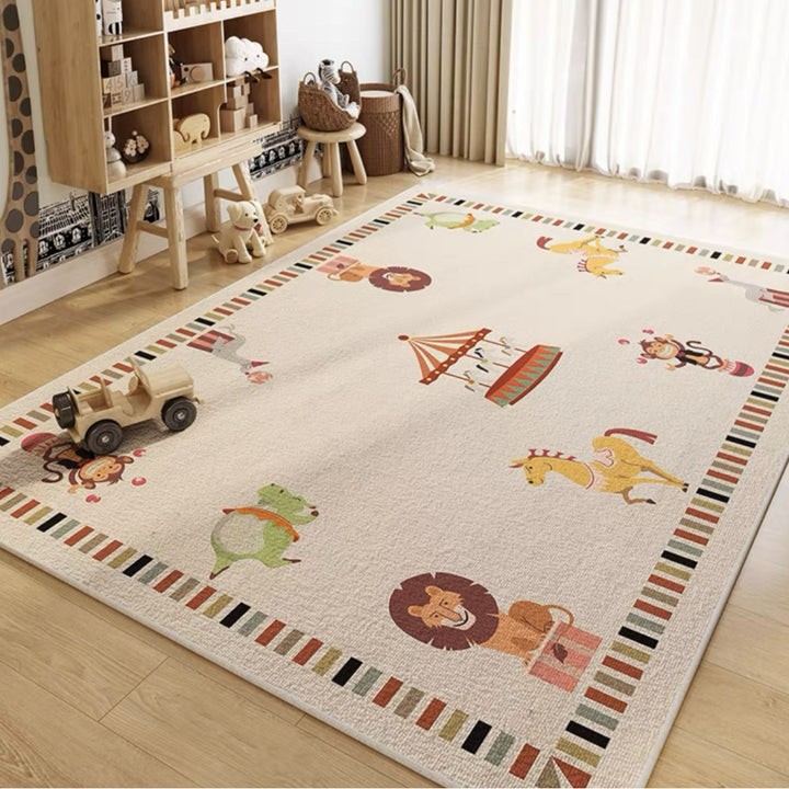 Educational Circus-Themed Area Rug
