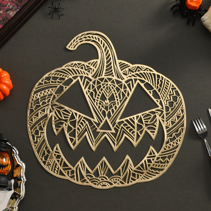 Filigree pumpkin table decorations made of heat-resistant plastic for Halloween table decor