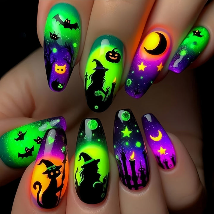 Artistic Halloween Themed Nail Art Kalsten