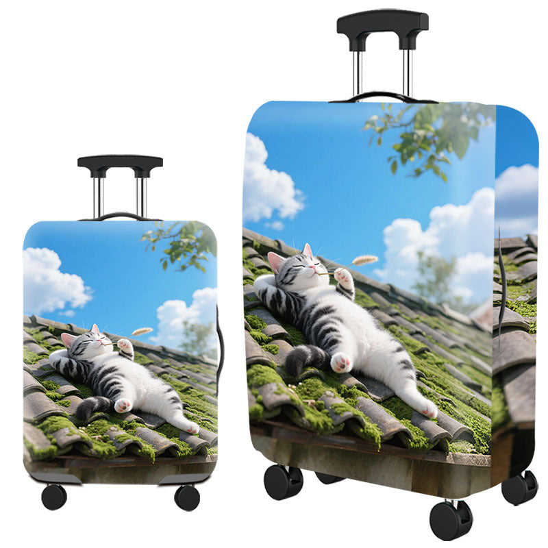 Tropical Leaf Print Hard Shell Luggage Kalsten