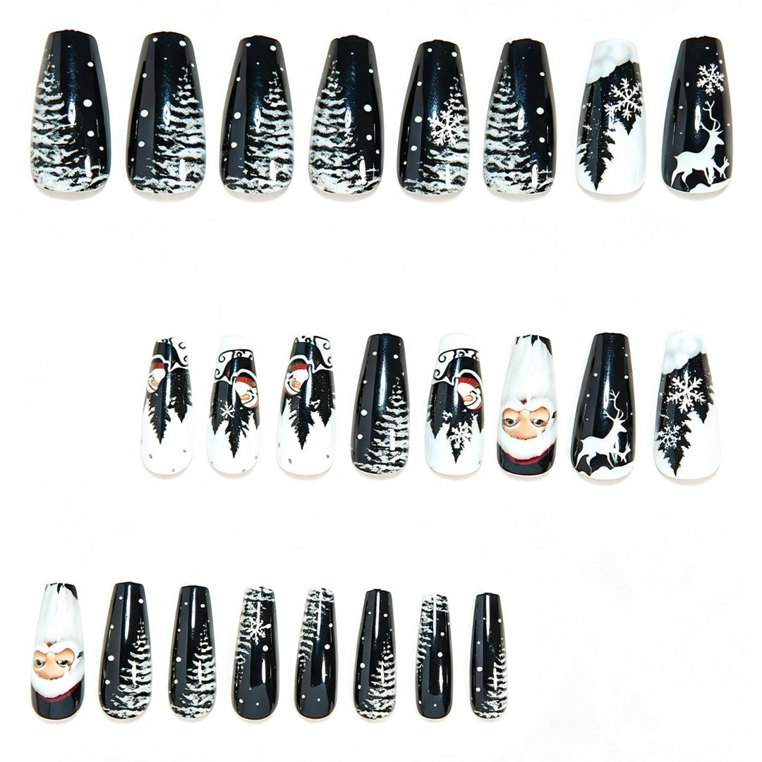 Seasonal Themed Long Press-On Nail Design Kalsten